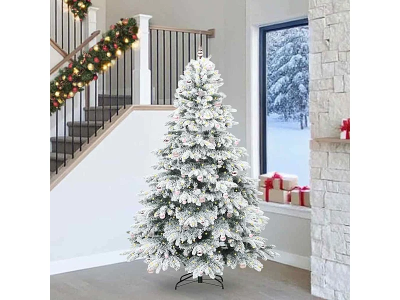 Sapin de Noël artificiel avec 300 LED Vert 240 cm PE et PVC