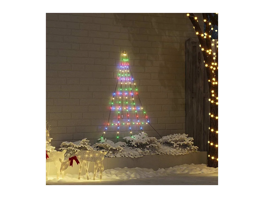 LED kerstboom met 112 LED Multikleur 182 cm Metaal