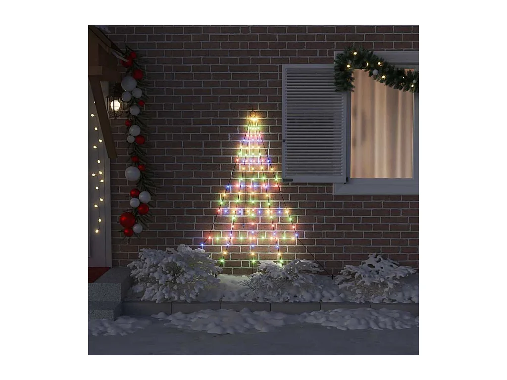 LED kerstboom met 112 LED Multikleur 182 cm Metaal