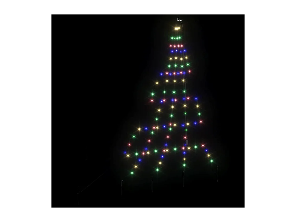LED kerstboom met 112 LED Multikleur 182 cm Metaal