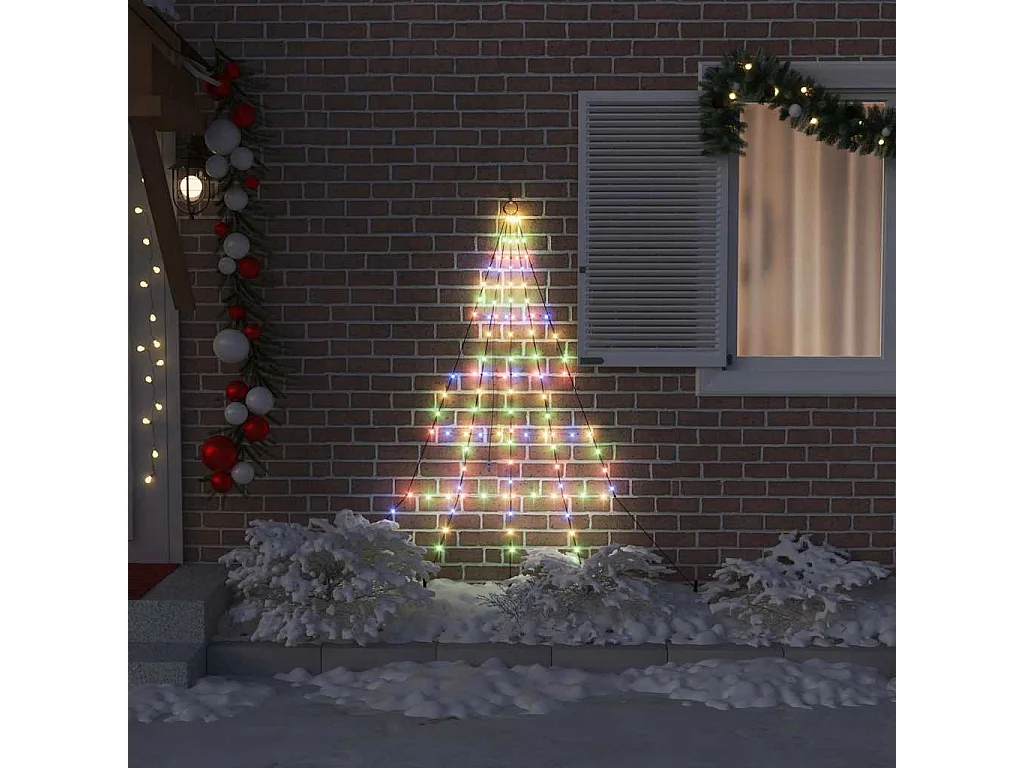 Arbre de Noël LED avec 112 LED Multicolore 182 cm Métal