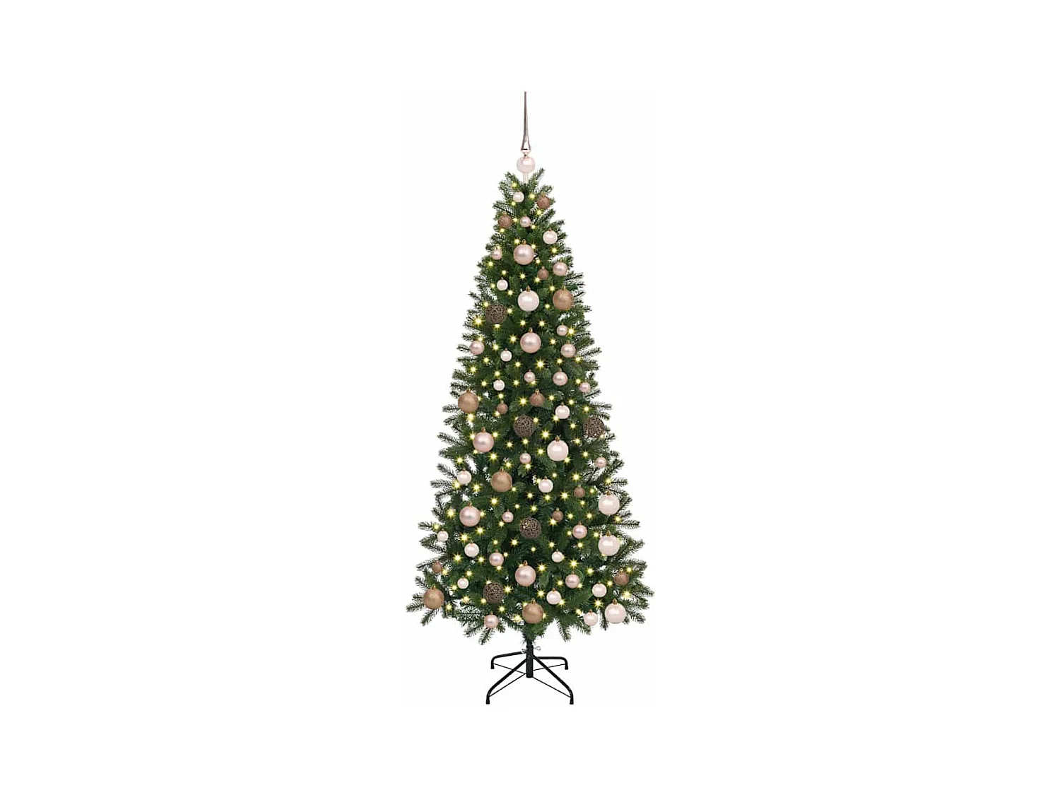 Sapin de Noël artificiel avec 300 LED Vert 180 cm PE et PVC