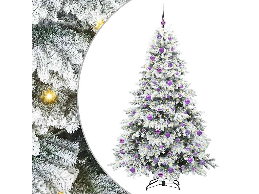 Árbol de Navidad artificial con 300 LED Verde 180 cm PE y PVC