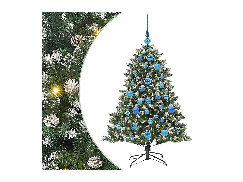 Sapin de Noël artificiel avec 150 LED Vert 85 x 85 x 120 cm