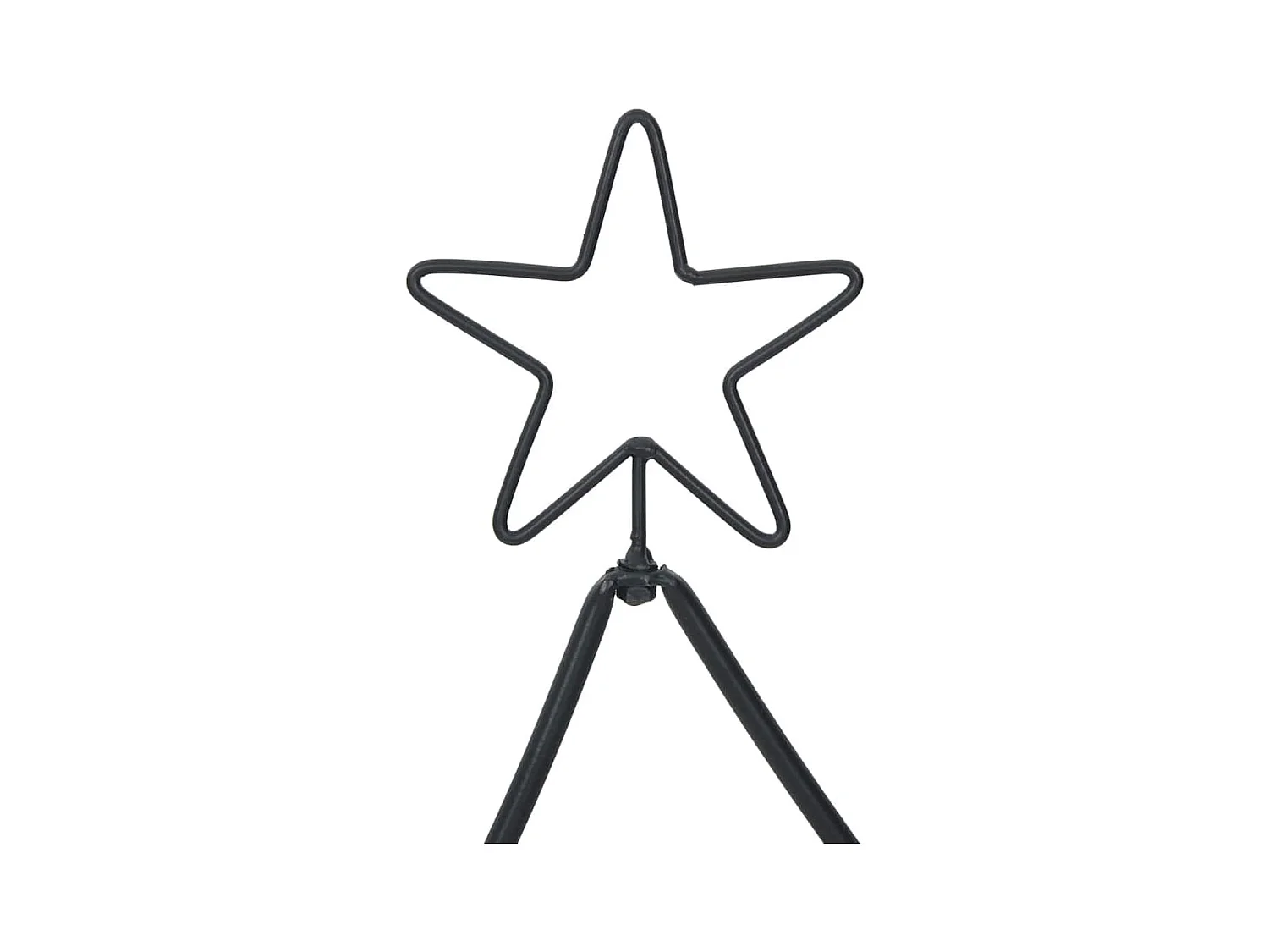 Árbol de Navidad de metal con soporte Negro 90 cm Acero