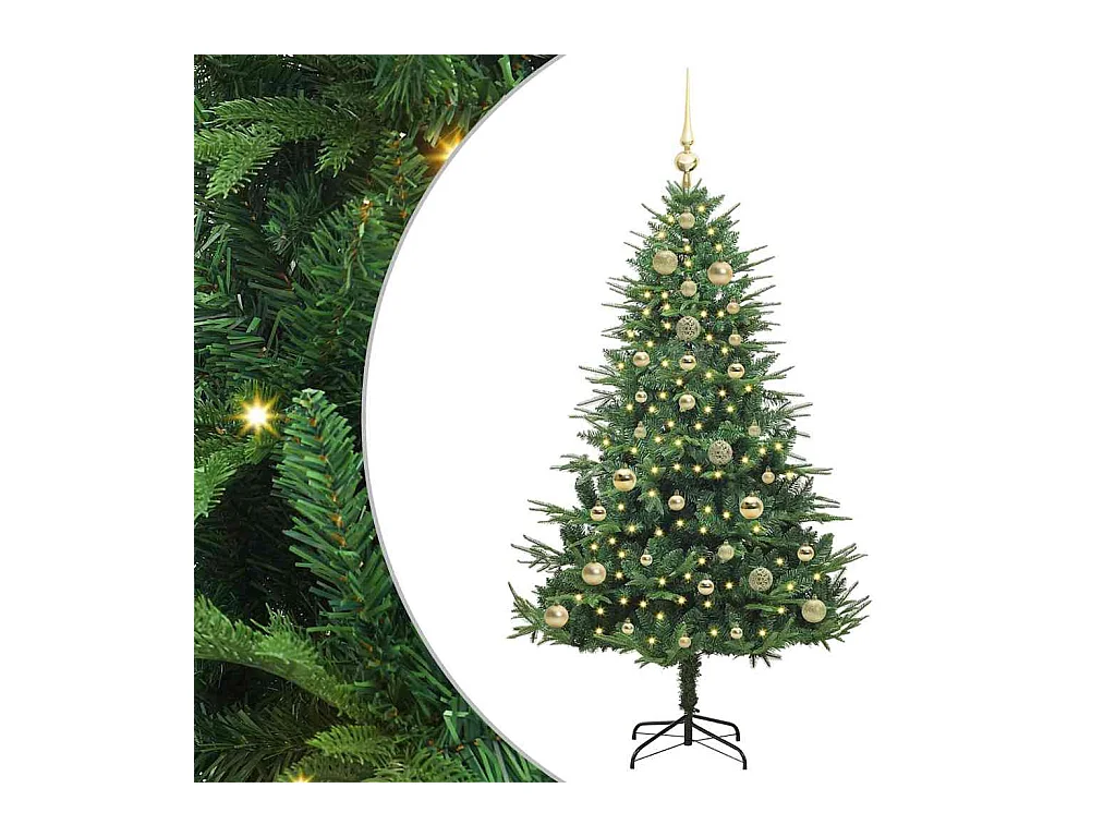 Árvore de Natal Artificial Pré-iluminada com Conjunto de Bolas