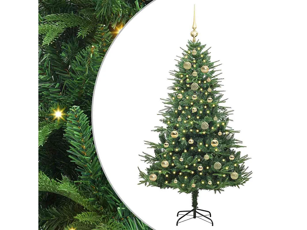 Árvore de Natal Artificial Pré-iluminada com Conjunto de Bolas