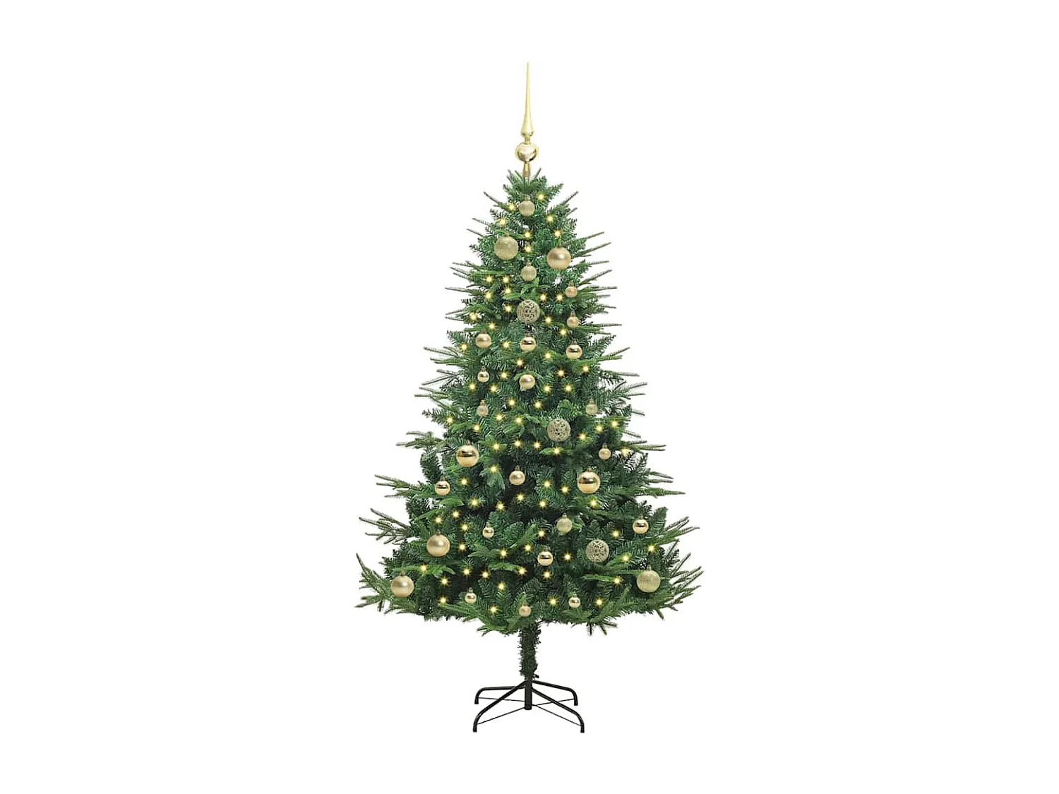 Árvore de Natal Artificial Pré-iluminada com Conjunto de Bolas