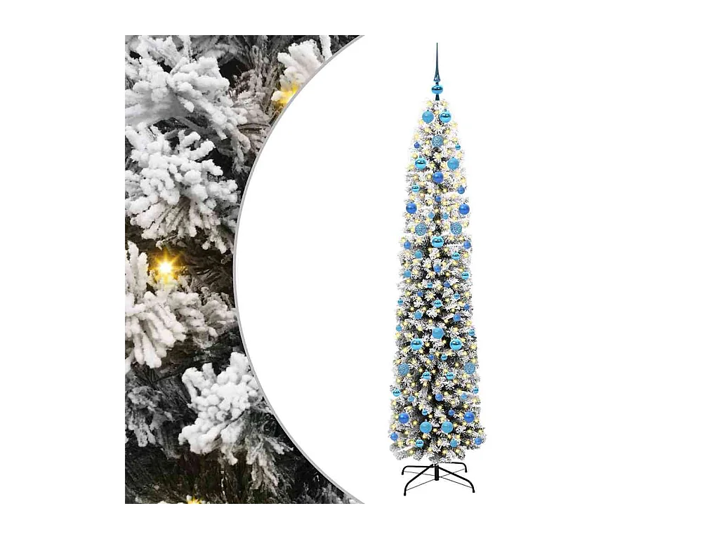 Sapin de Noël artificiel Vert 210 cm PVC et acier et plastique