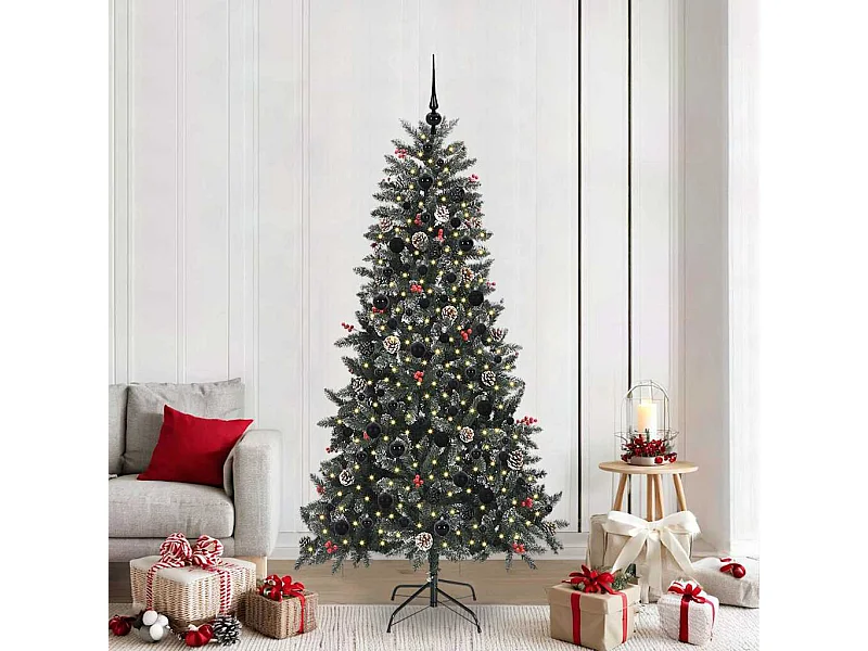 Sapin de Noël artificiel avec 300 LED Vert 114 x 114 x 210 cm