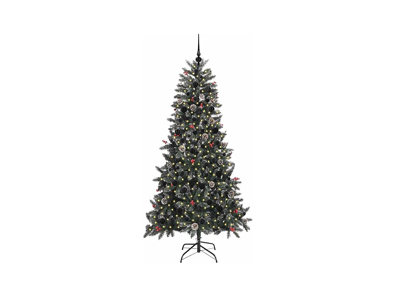 Sapin de Noël artificiel avec 300 LED Vert 114 x 114 x 210 cm