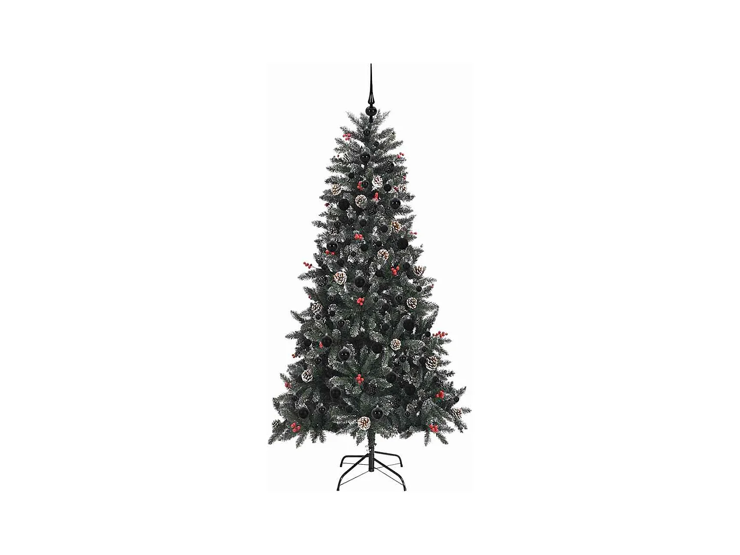Sapin de Noël artificiel avec 300 LED Vert 114 x 114 x 210 cm