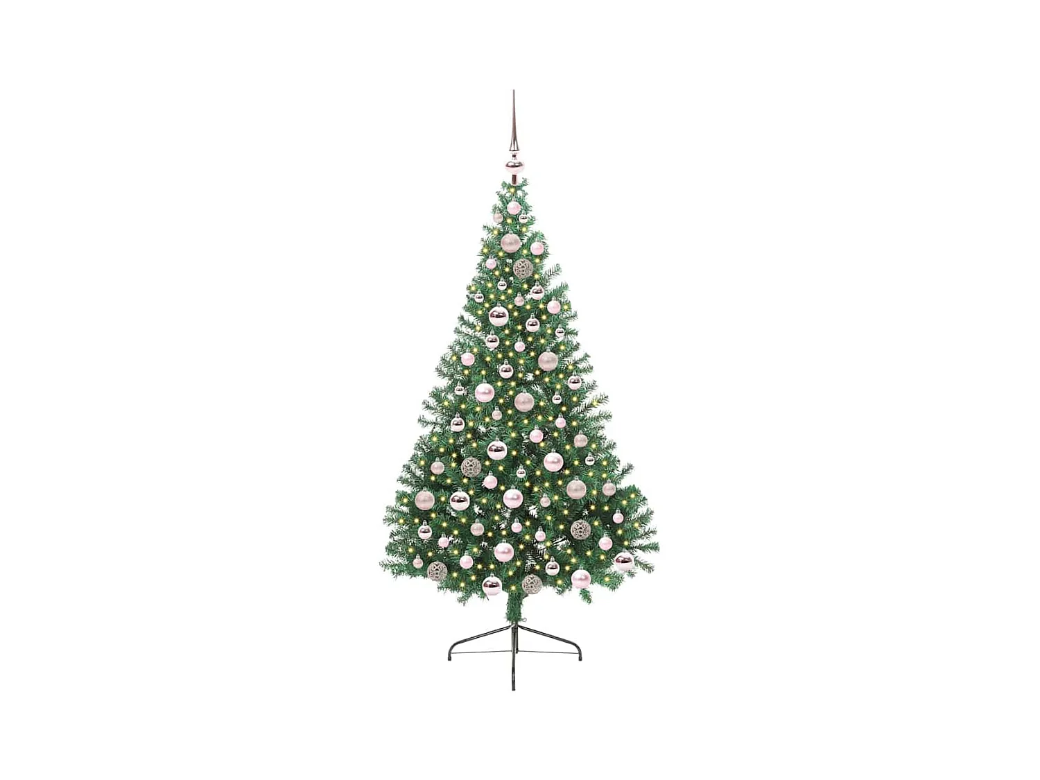 Árbol de Navidad Artificial Preiluminado Verde 180 cm PVC