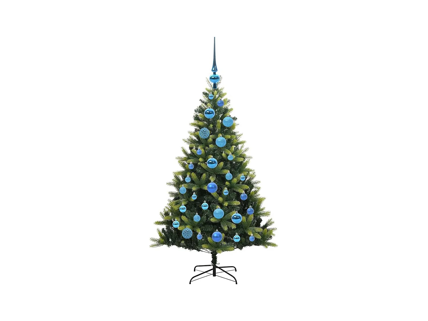 Arbre de Noël artificiel à charnières 150 LED Vert 120 cm