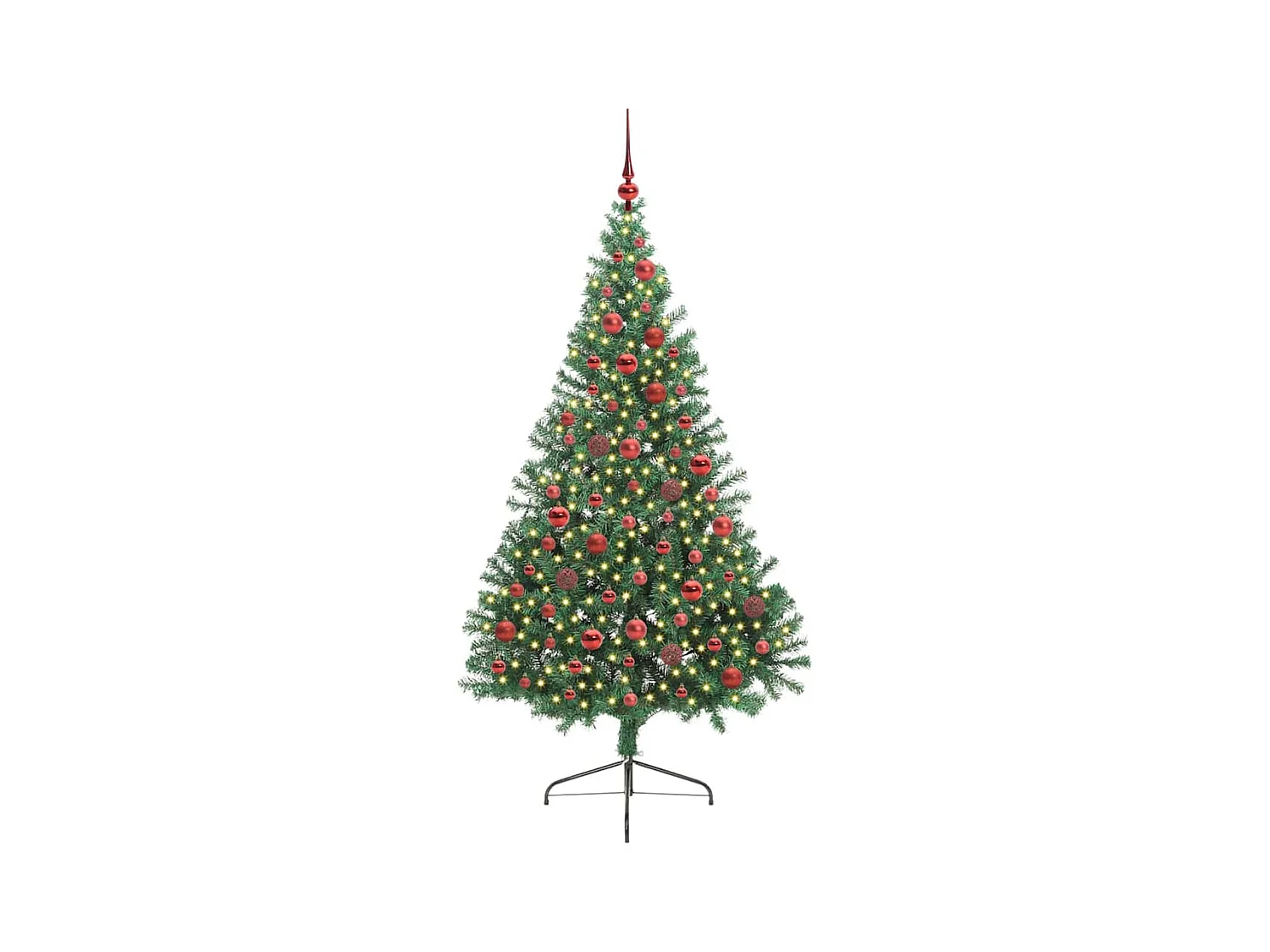 Kunststof Voorverlichte Kerstboom met 300 LED Groen 180 cm PVC