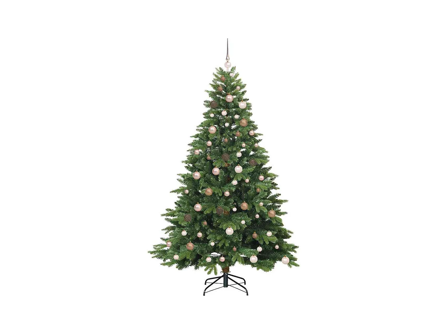 Kunstkerstboom met 300 LED met standaard Groen 210 cm PE en PVC