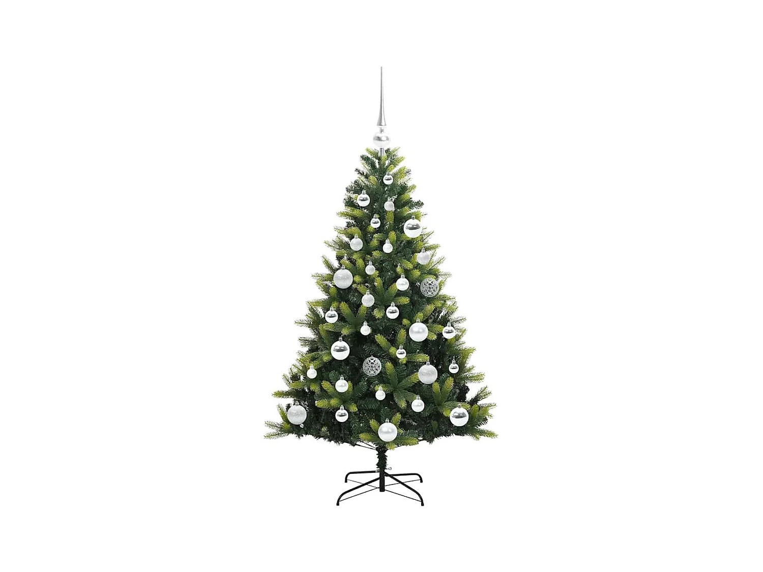Arbre de Noël artificiel à charnières 150 LED Vert 120 cm