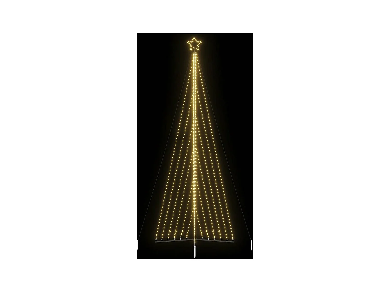Sapin de Noël à LED 789 LED blanc chaud 476 cm