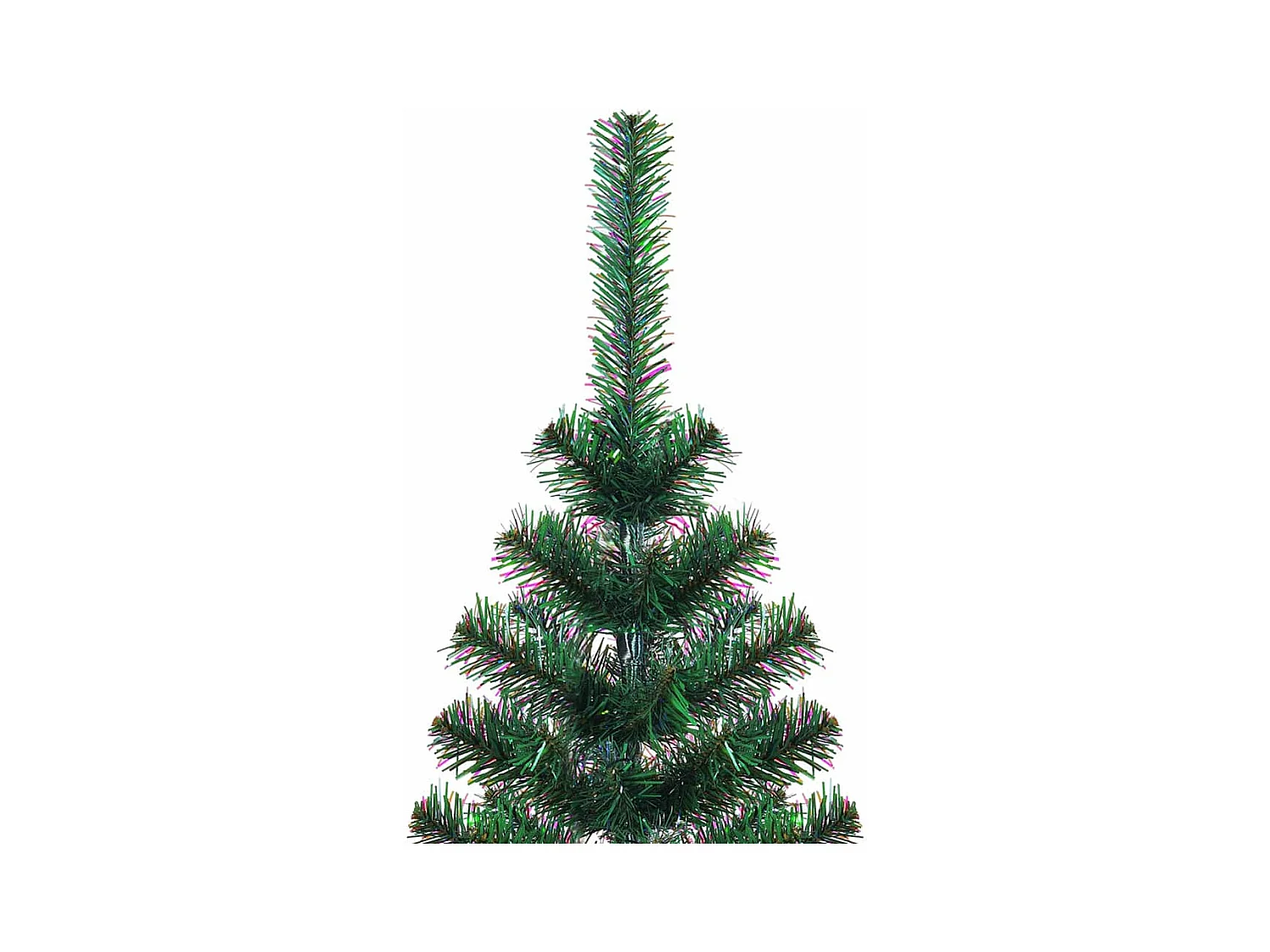 Sapin de Noël artificiel pré-éclairé Vert 150 cm PVC et métal