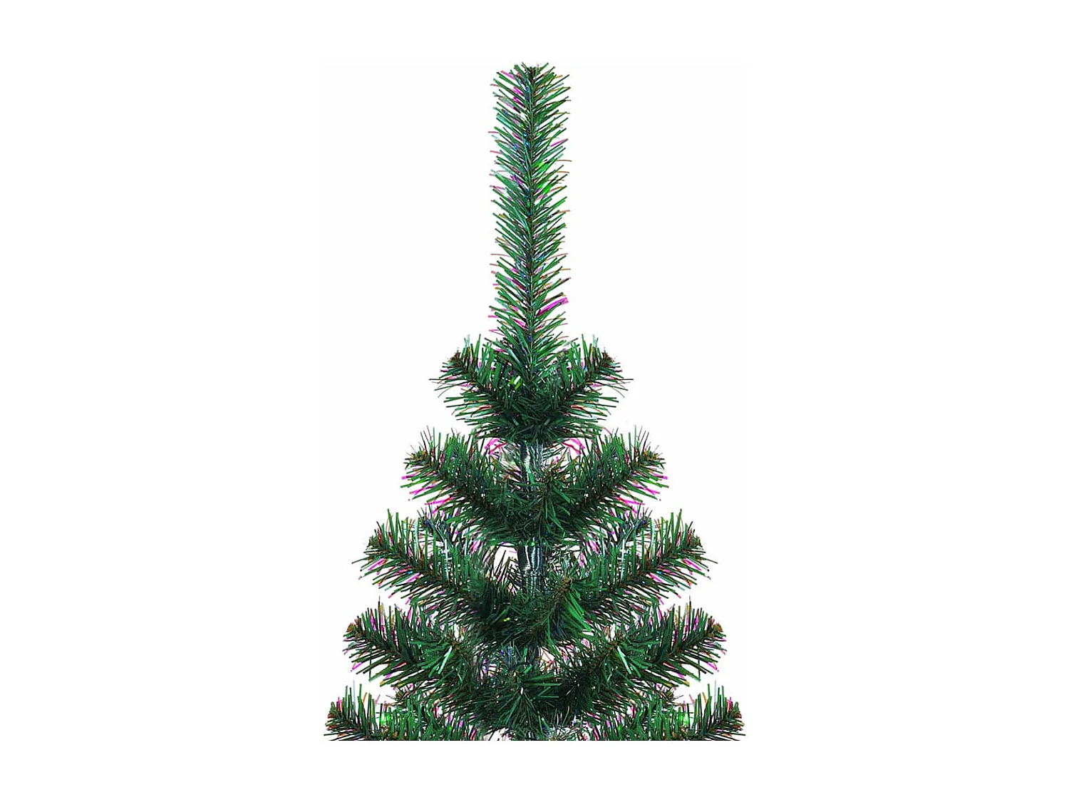 Sapin de Noël artificiel pré-éclairé Vert 150 cm PVC et métal