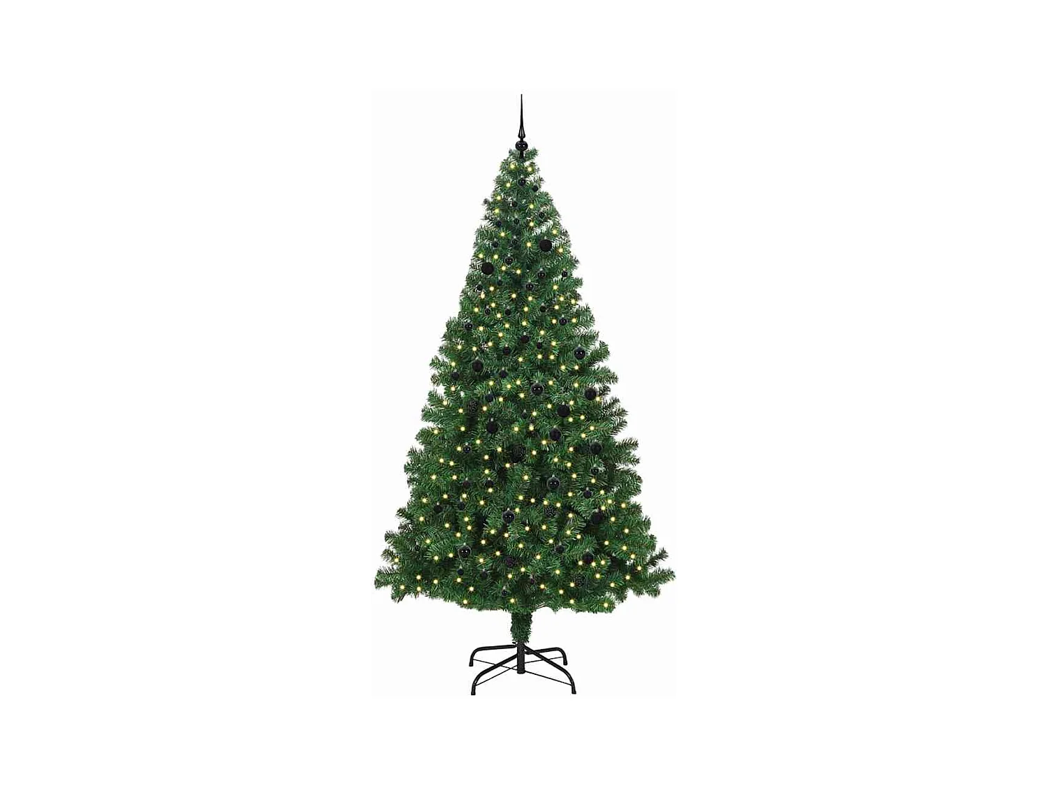 Árbol de Navidad artificial Verde 240 cm PVC y Acero y Plástico