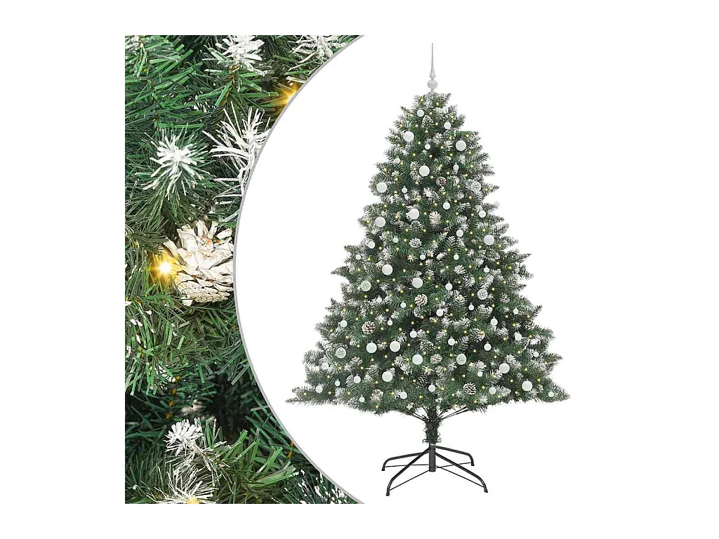 Sapin de Noël artificiel avec 300 LED Vert 160 x 160 x 240 cm