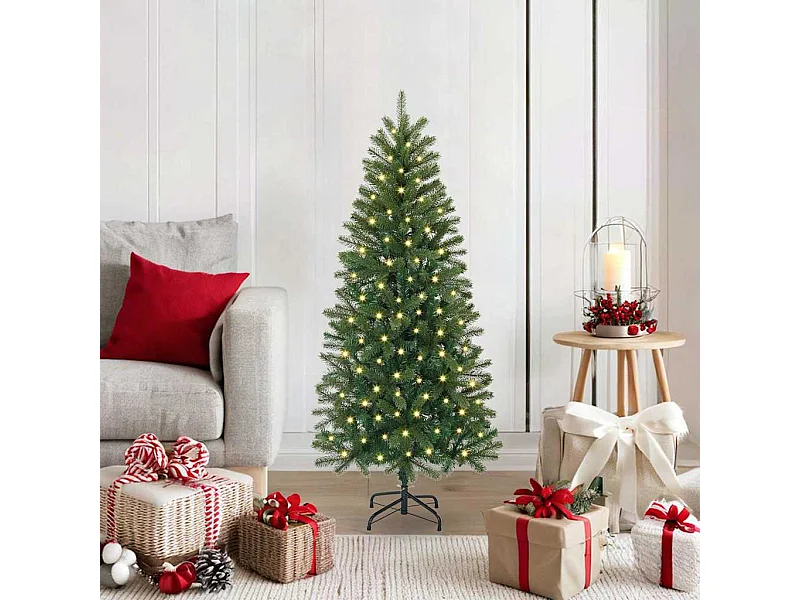 Árbol de Navidad artificial con 150 LED Verde 120 cm PE y PVC