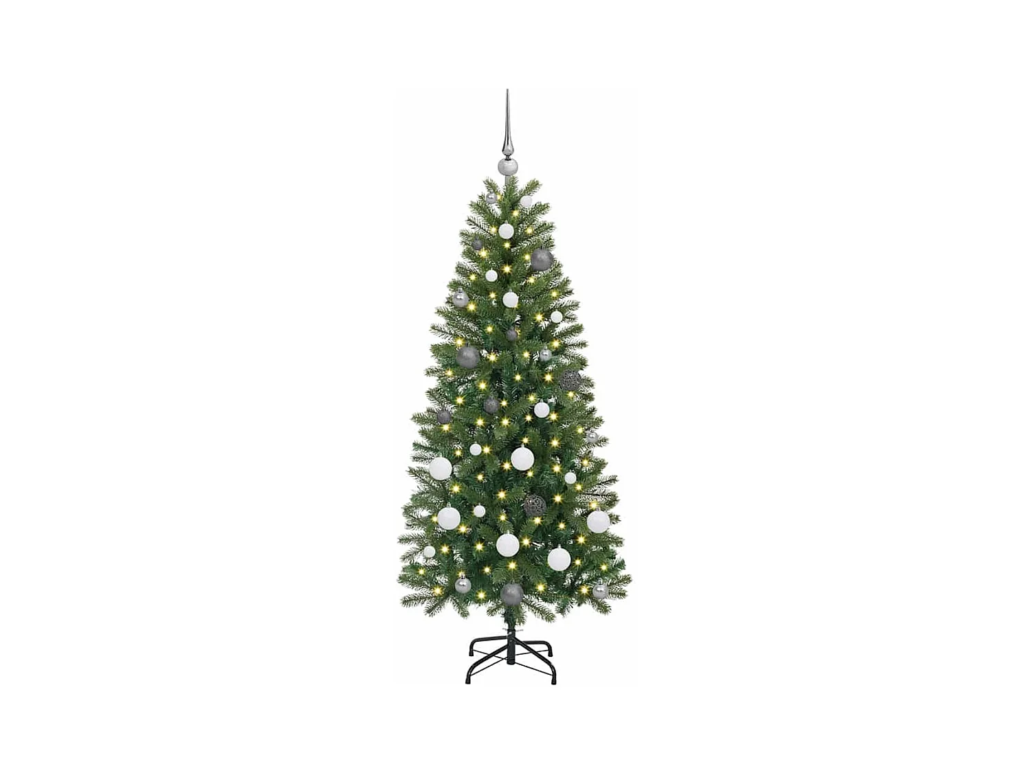 Sapin de Noël artificiel avec 150 LED Vert 150 cm PE et PVC