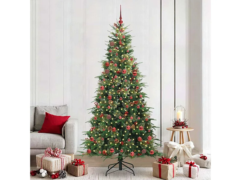 Árbol de Navidad artificial con ramas articuladas Verde 210 cm