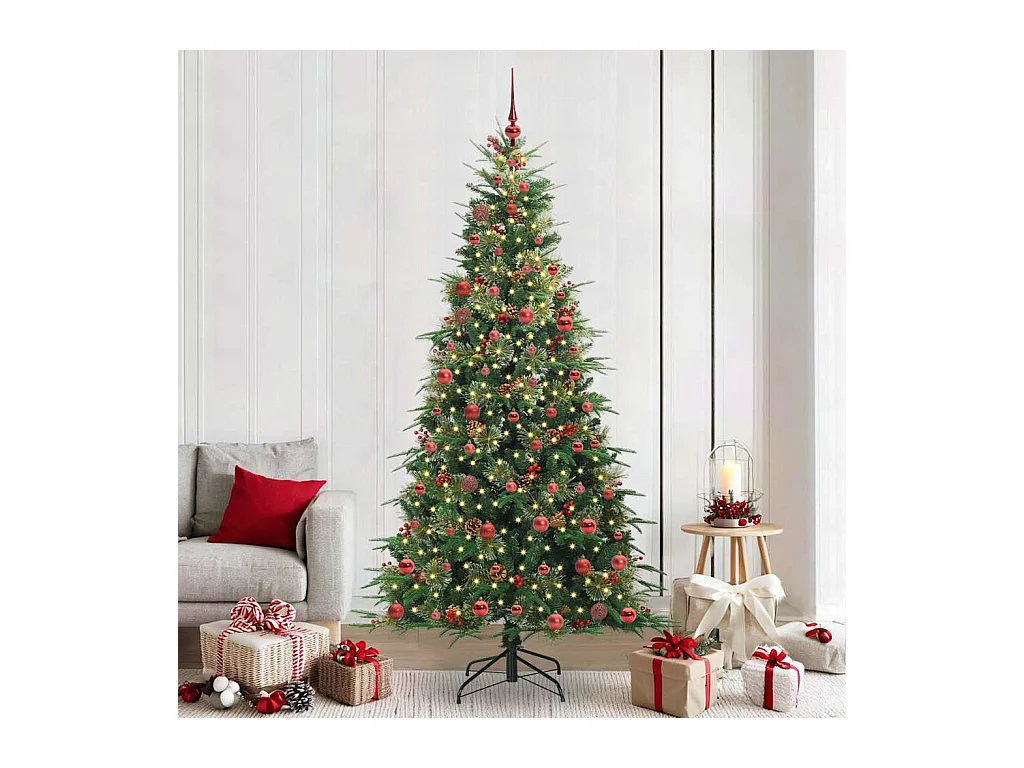 Árbol de Navidad artificial con ramas articuladas Verde 210 cm