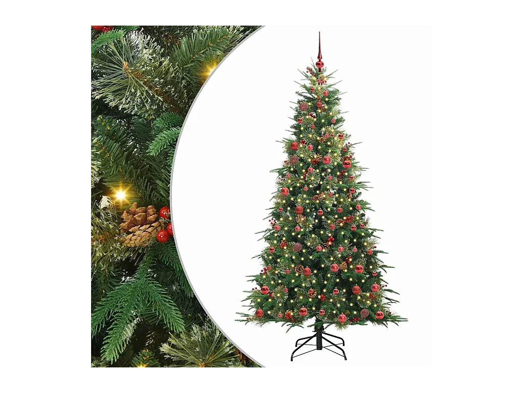 Árbol de Navidad artificial con ramas articuladas Verde 210 cm