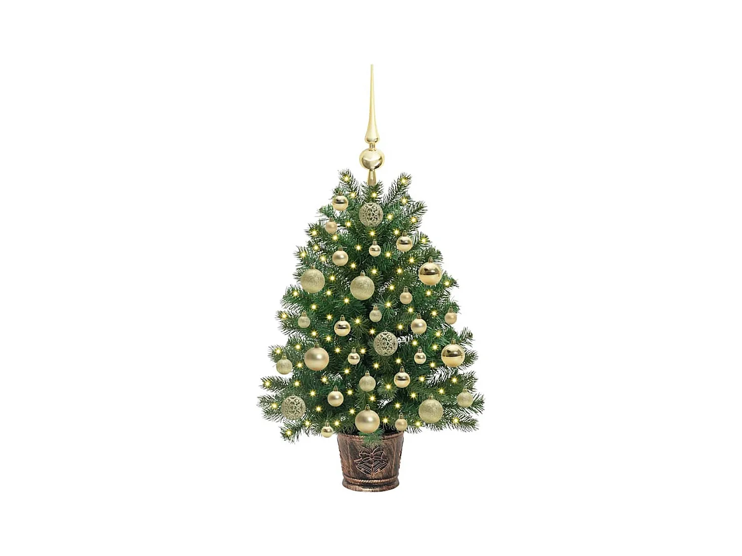 Sapin de Noël artificiel avec 150 LED Vert 75 cm PE et PVC