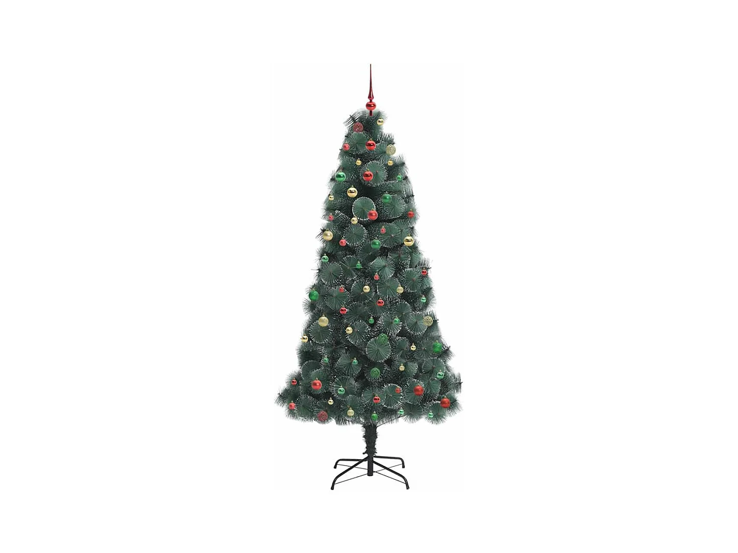 Árbol de Navidad artificial preiluminado con set de bolas