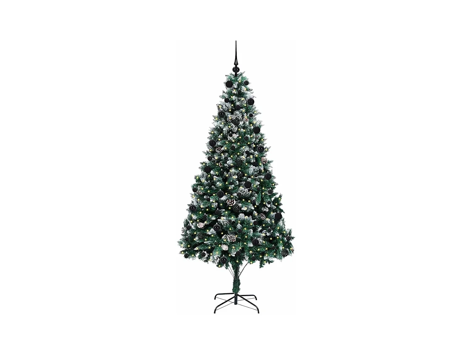 Árbol de Navidad artificial Verde 210 cm PVC y Acero y Plástico
