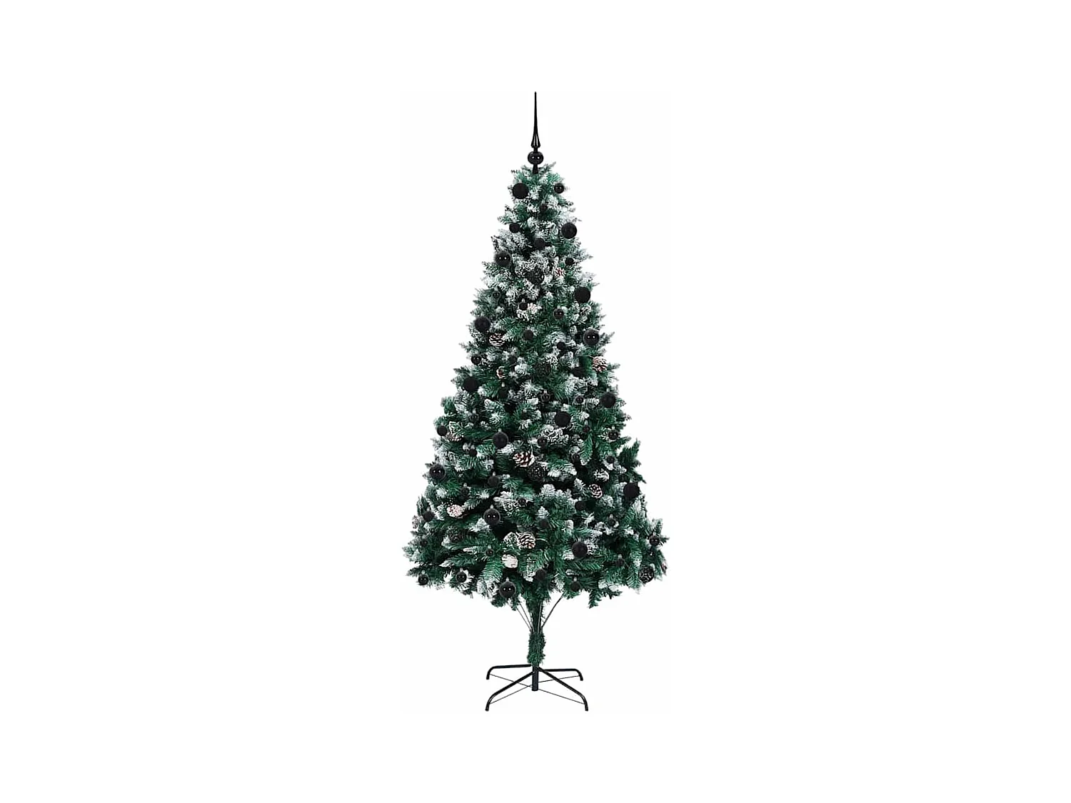 Árbol de Navidad artificial Verde 210 cm PVC y Acero y Plástico