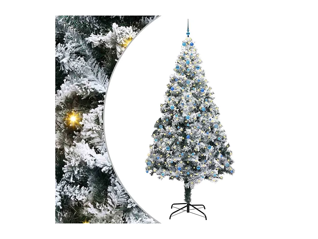 Kerstboom met decoratieve touwlichten Wit 300 cm PVC