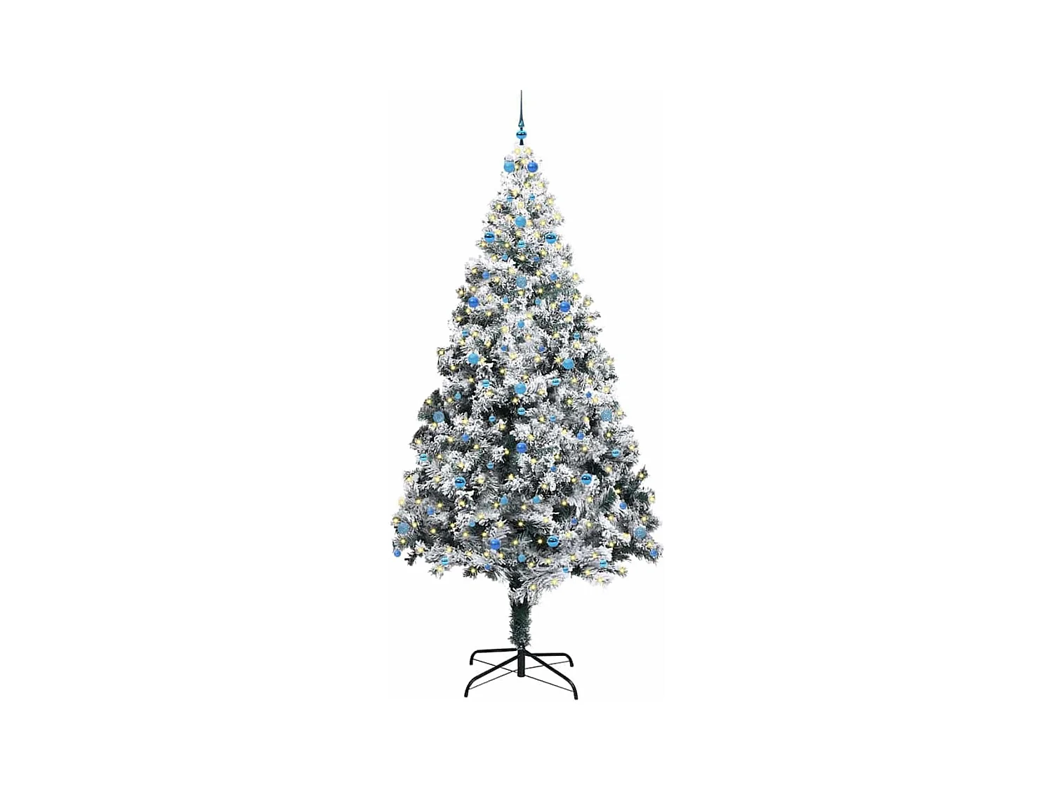Kerstboom met decoratieve touwlichten Wit 300 cm PVC
