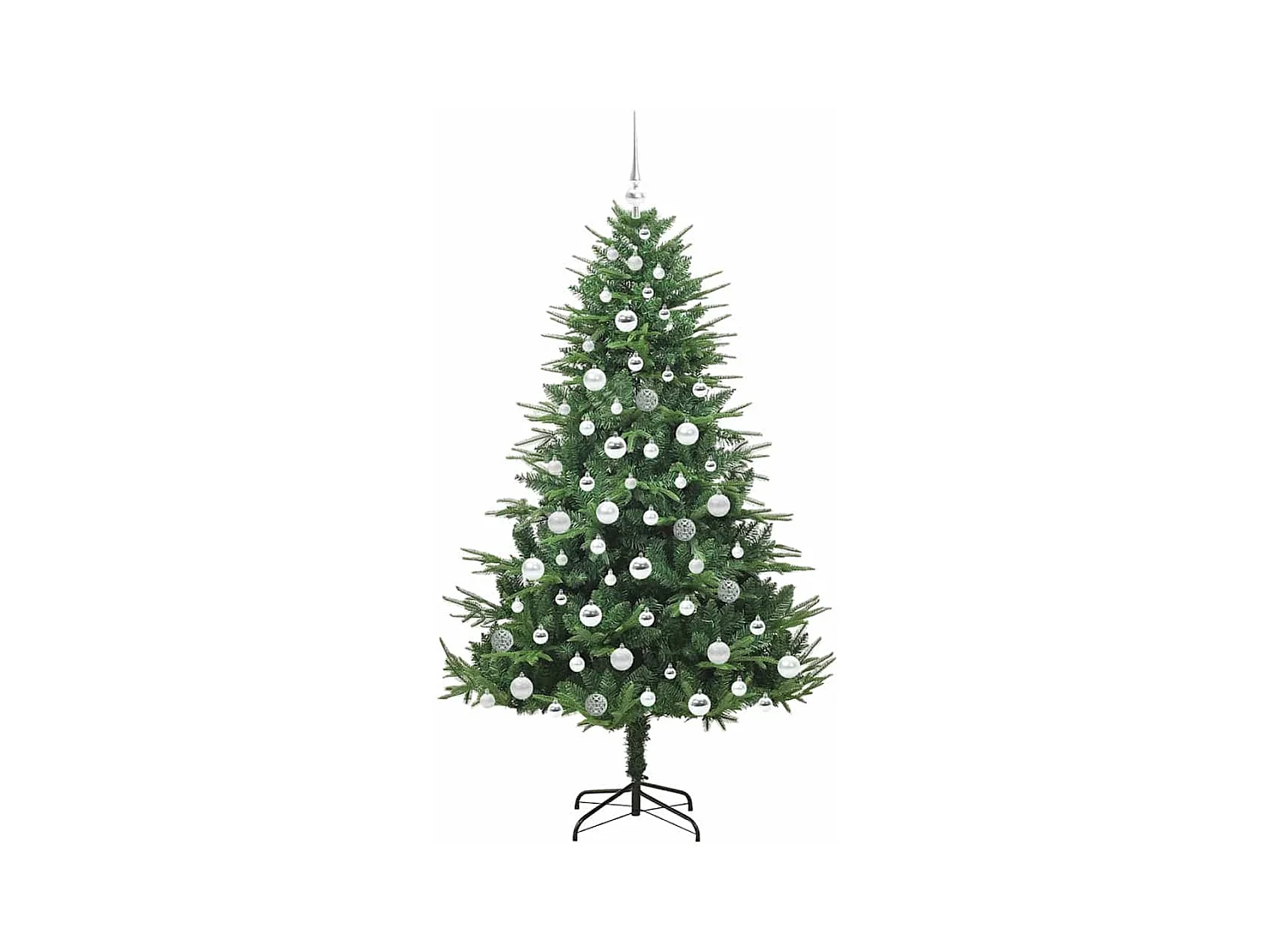 Sapin de Noël artificiel pré-éclairé avec set de boules Vert