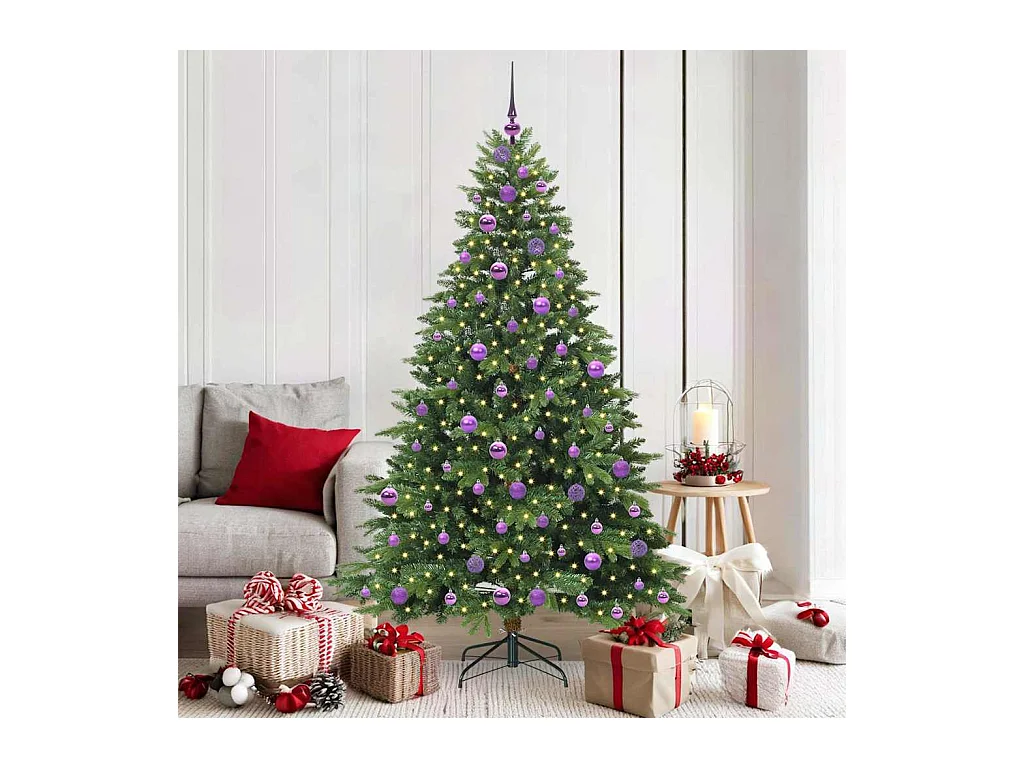 Árbol de Navidad artificial con 300 LED Verde 180 cm PE y PVC
