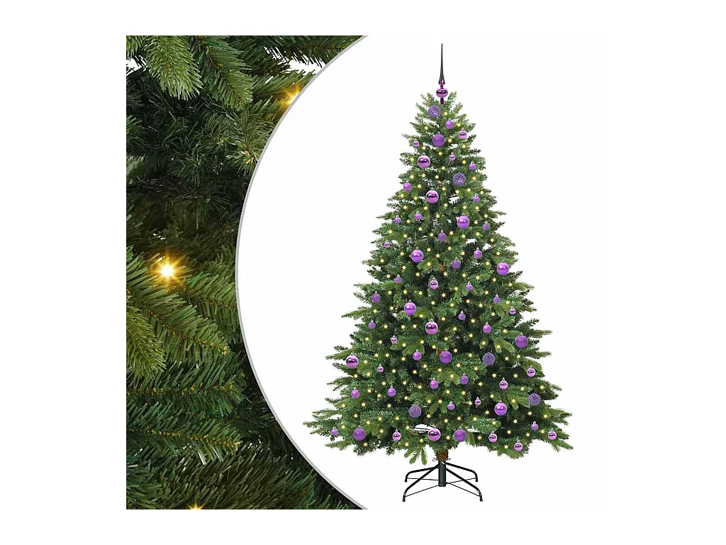 Árbol de Navidad artificial con 300 LED Verde 180 cm PE y PVC