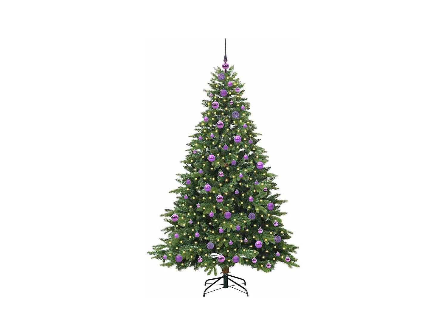 Árbol de Navidad artificial con 300 LED Verde 180 cm PE y PVC