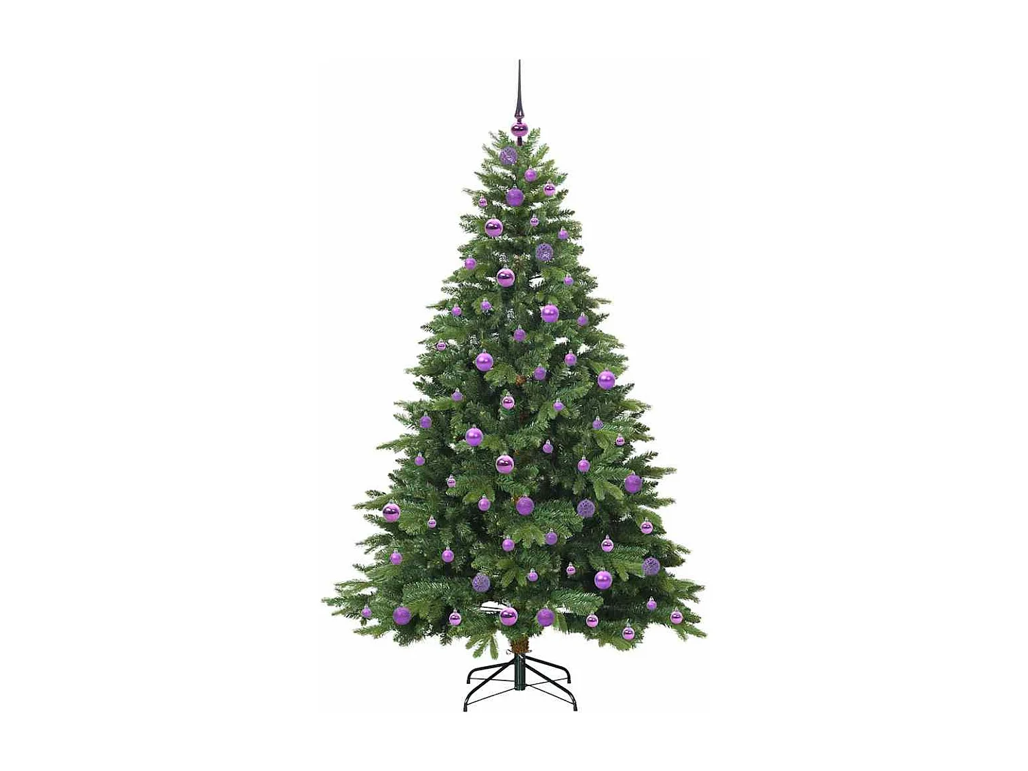 Sapin de Noël artificiel avec 300 LED Vert 180 cm PE et PVC