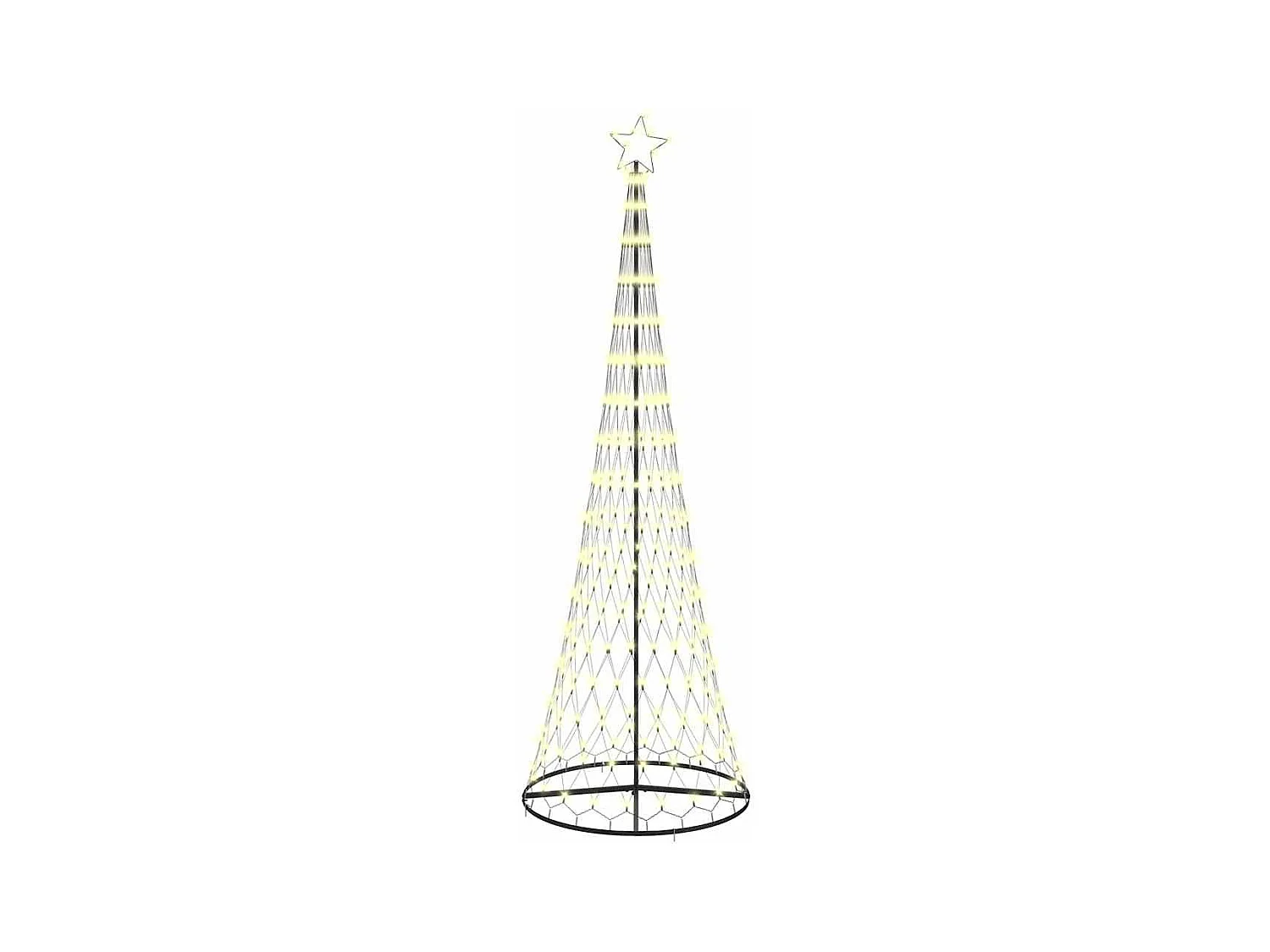 Arbre de Noël LED Blanc chaud 100,5 x 100,5 x 302,5 cm Métal