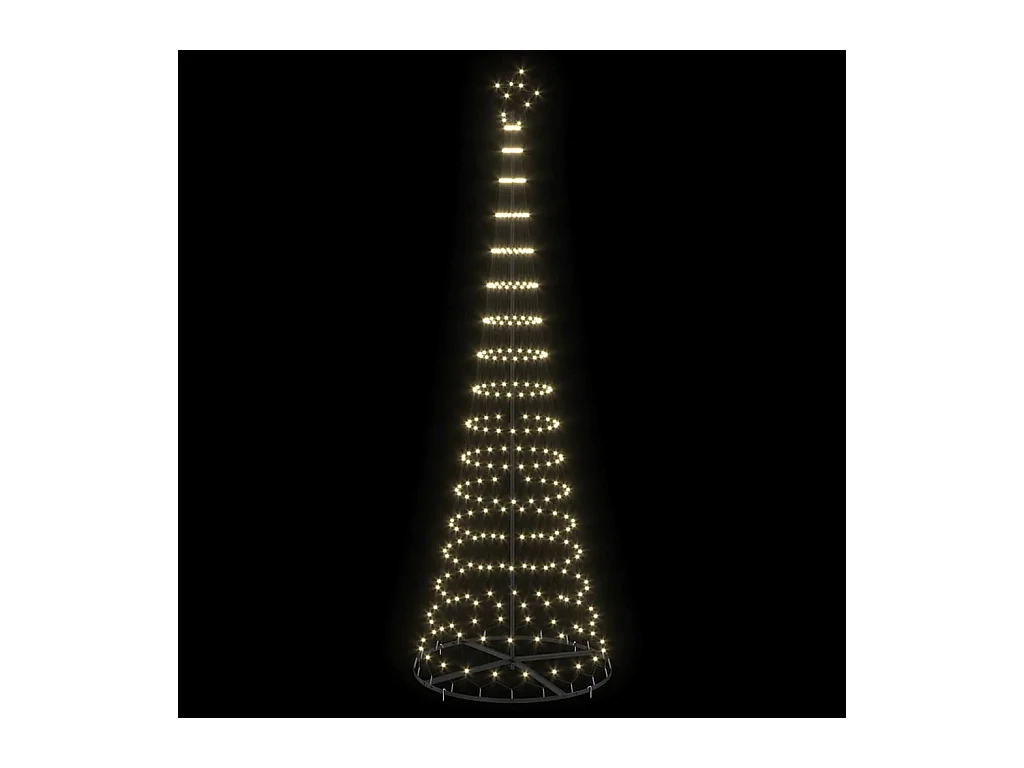 Arbre de Noël LED Blanc chaud 100,5 x 100,5 x 302,5 cm Métal