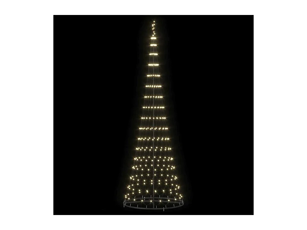 Arbre de Noël LED Blanc chaud 100,5 x 100,5 x 302,5 cm Métal