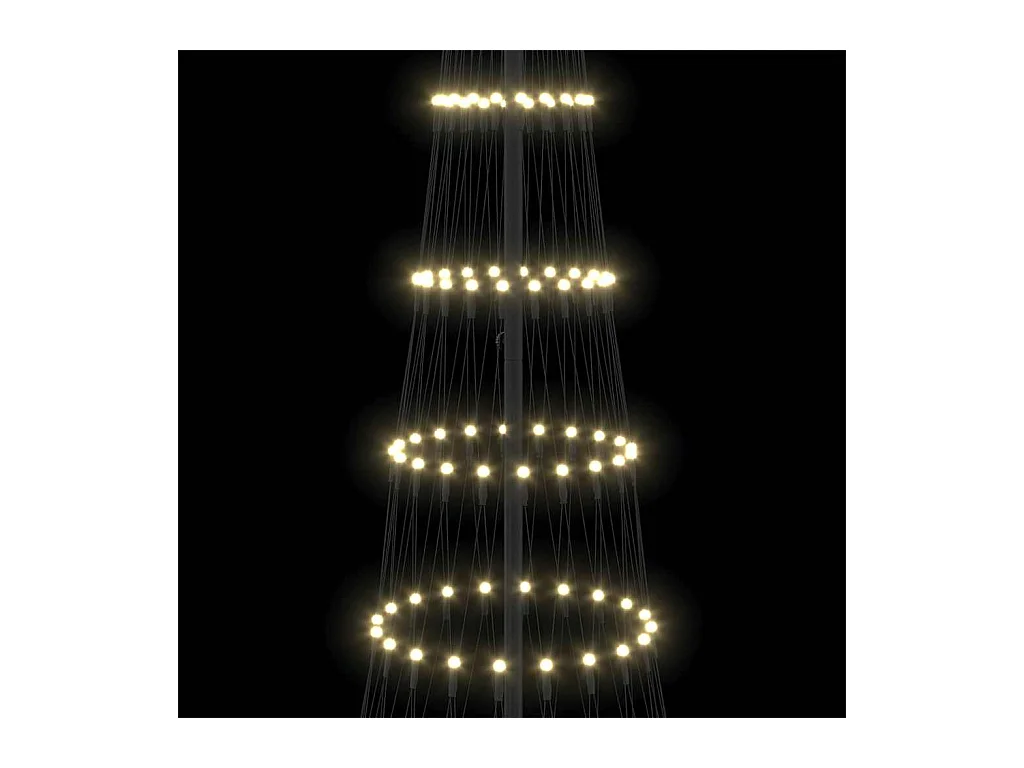 Arbre de Noël LED Blanc chaud 100,5 x 100,5 x 302,5 cm Métal
