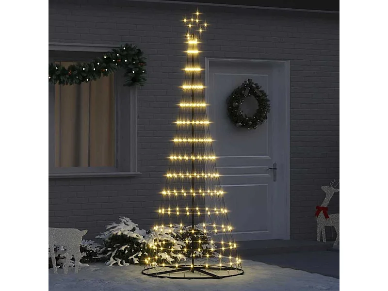 LED kerstboom met 290 LED Warmwit 100 x 100 x 250 cm Metaal