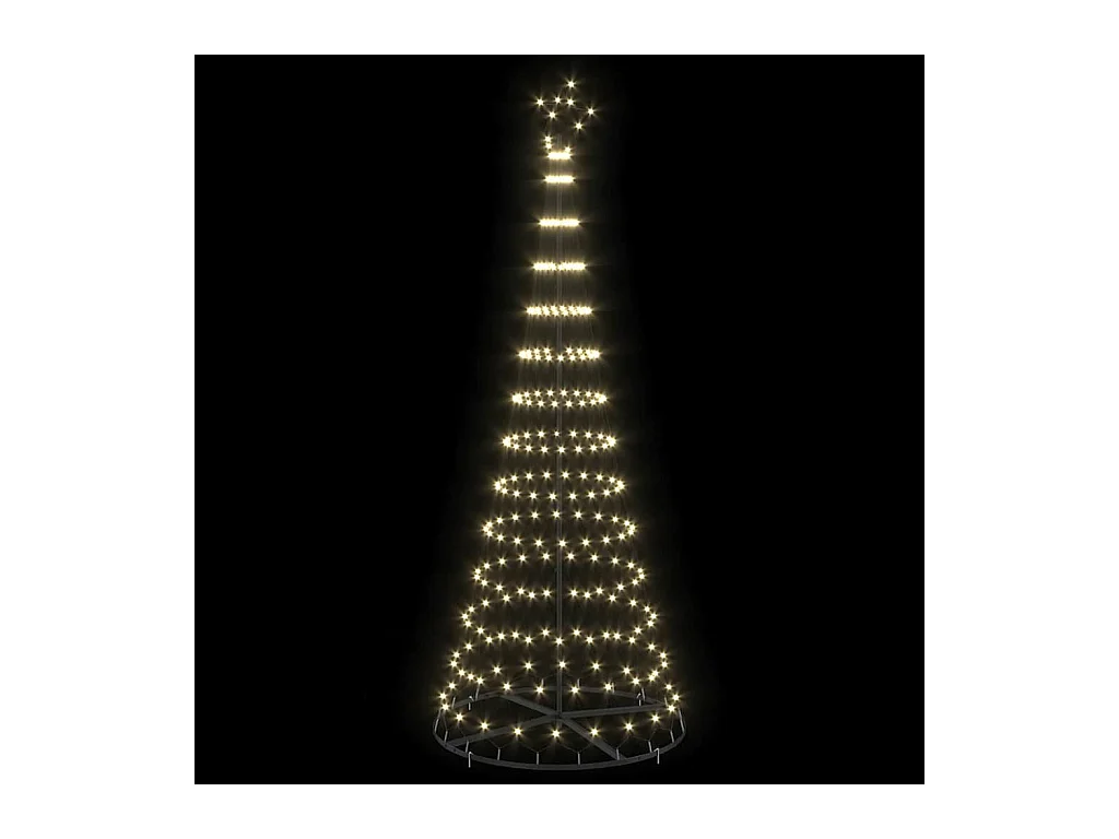 LED kerstboom met 290 LED Warmwit 100 x 100 x 250 cm Metaal