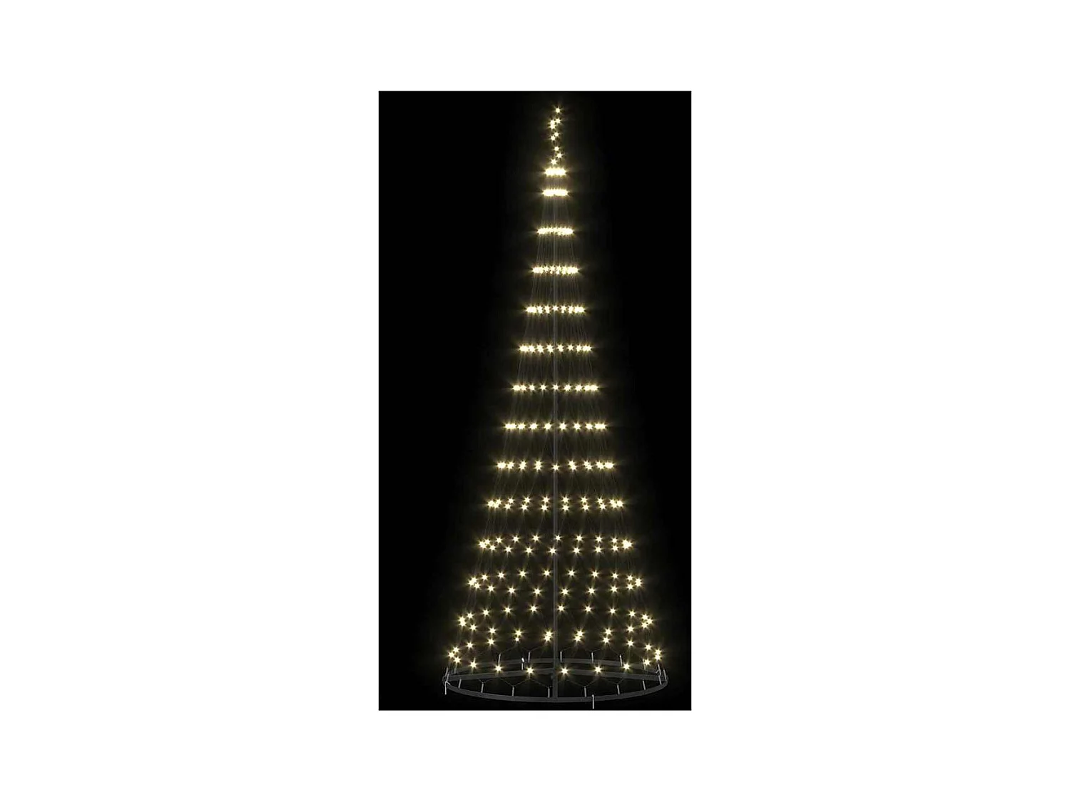 LED kerstboom met 290 LED Warmwit 100 x 100 x 250 cm Metaal