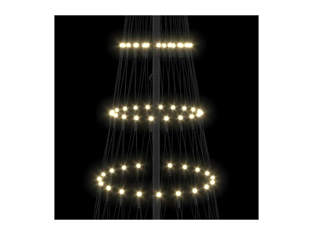 LED kerstboom met 290 LED Warmwit 100 x 100 x 250 cm Metaal